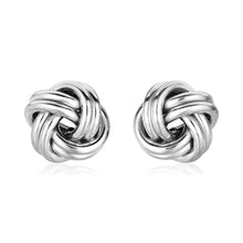Load image into Gallery viewer, Sterling Silver Polished Love Knot Earrings