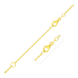 Yellow Gold 14k 1.5mm Extendable Cable Chain