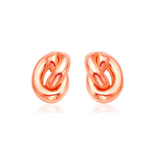Load image into Gallery viewer, Rose Gold 14k Polished Knot Fancy Earrings