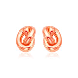 Rose Gold 14k Polished Knot Fancy Earrings