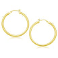 10k Yellow Gold Polished Hoop Earrings (40 mm)