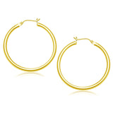 10k Yellow Gold Polished Hoop Earrings (40 mm)