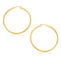 Yellow Gold 10k 30mm Polished Hoop Earrings with Snap Lock Backing