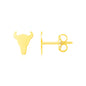 Yellow Gold 14K Longhorn Fancy Earrings
