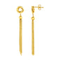 Yellow Gold 14k Love Knot Earrings with Tassels