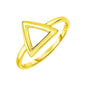 Yellow Gold 14k Fancy Ring with Triangle