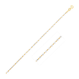 Two-Tone Gold 14k 0.8mm Fashion Lumina Pendant Chain