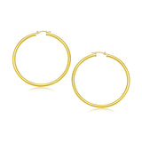 Yellow Gold 10k 30 mm Polished Hoop Earrings with Snap Lock Backing