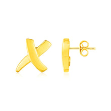 Load image into Gallery viewer, Yellow Gold 14K X Fancy Earrings