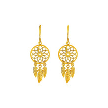 Load image into Gallery viewer, Yellow Gold 14K Dream Catcher Fancy Earrings