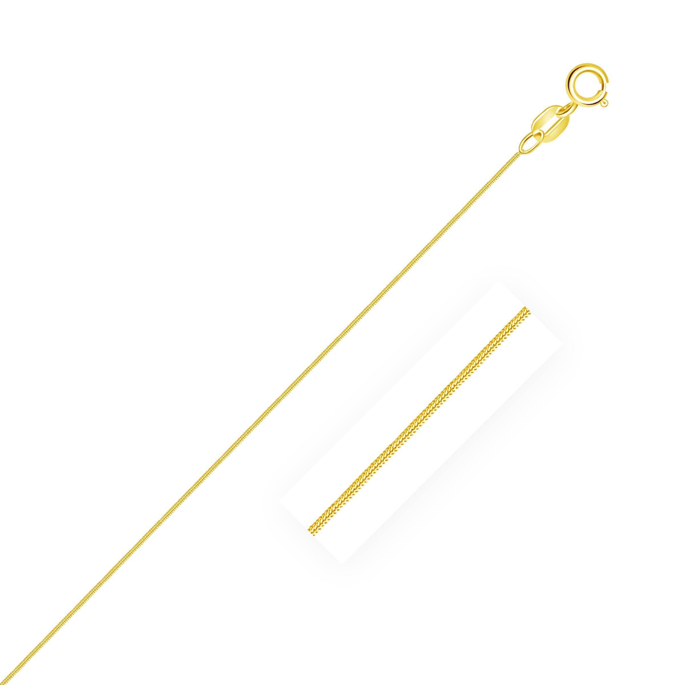 Yellow Gold 14k 0.9mm Foxtail Chain