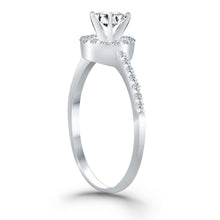 Load image into Gallery viewer, White Gold 14k Diamond Halo Collar Engagement Ring