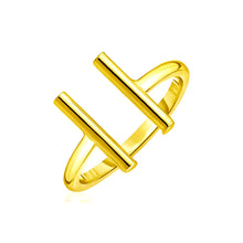 Load image into Gallery viewer, Yellow Gold 14k Open Fancy Ring with Bars