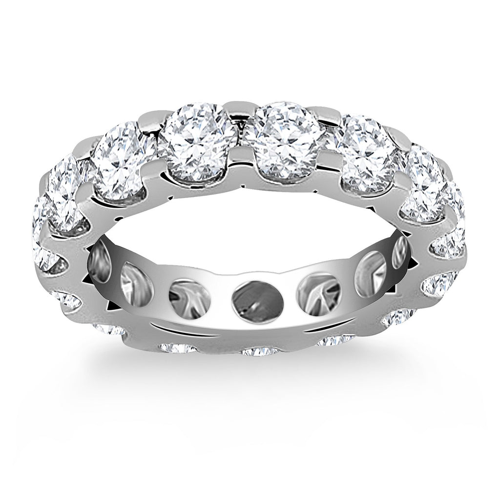 White Gold 14k Round Diamond Studded Eternity Ring
