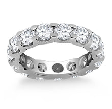 Load image into Gallery viewer, White Gold 14k Round Diamond Studded Eternity Ring