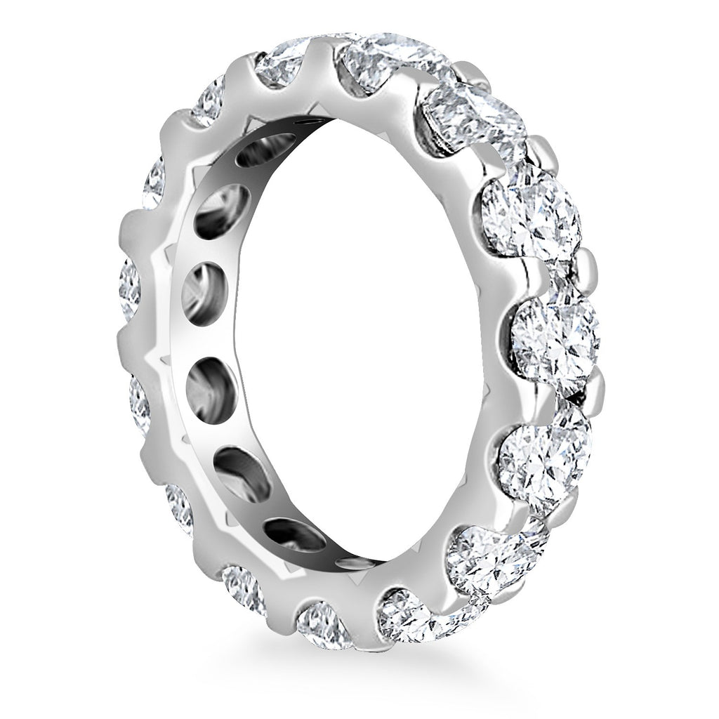 White Gold 14k Round Diamond Studded Eternity Ring