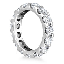 Load image into Gallery viewer, White Gold 14k Round Diamond Studded Eternity Ring