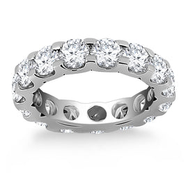 White Gold 14k Round Diamond Studded Eternity Ring