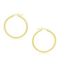 Yellow Gold 10k Polished Timeless Hoop Earrings with Snap Lock