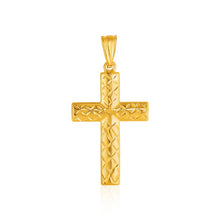 Load image into Gallery viewer, Yellow Gold 14k Elegant Reversible Textured Cross Pendant