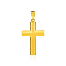 Load image into Gallery viewer, Yellow Gold 14k Elegant Reversible Textured Cross Pendant
