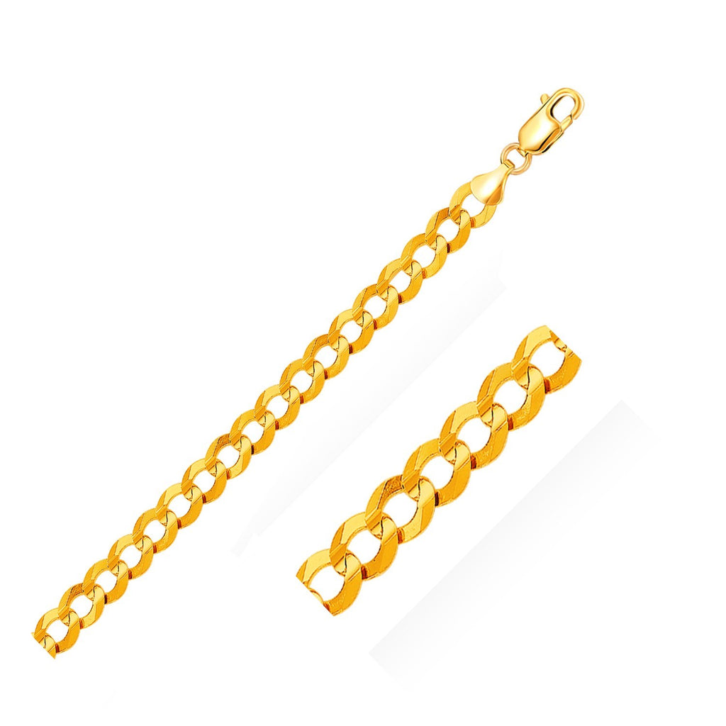 Yellow Gold 8.2mm 10k Curb Chain