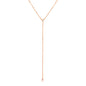 Rose Gold 14k 20 inch Women's Lariat Necklace with Diamonds