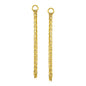 Yellow Gold 14k Post Dangling Earrings with Texture Chain