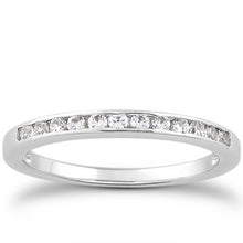 Load image into Gallery viewer, White Gold 14k Channel Set Diamond Wedding Ring Band Set 1/3 Around