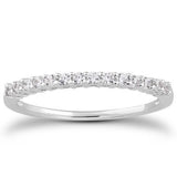 White Gold 14k Shared Prong Diamond Wedding Ring Band with Airline Gallery