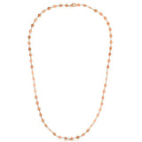 Rose Gold 14k Women's Link Necklace with Polished Circles in Lobster Claw