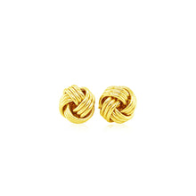 Load image into Gallery viewer, Yellow Gold 14k Love Knot Post Earrings with Pushback Clasps