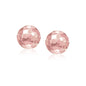 Rose Gold 14k Round Faceted Style Stud Earrings
