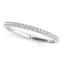 Load image into Gallery viewer, 14k White Gold Scallop Pave Set Diamond Wedding Ring (1/8 cttw)
