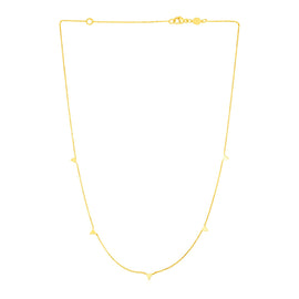 Yellow Gold 14k Women's Link Necklace with Triangles