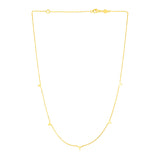 Yellow Gold 14k Women's Link Necklace with Triangles