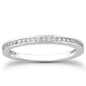 White Gold 14k Slender Channel Set Diamond Wedding Ring Band Set 1/2 Around