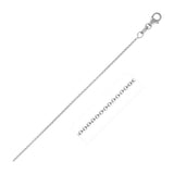 White Gold 14k 1.1mm Round Cable Link Chain