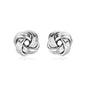 Petite Sterling Silver Polished Love Knot Earrings