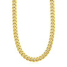 Load image into Gallery viewer, 14k Yellow Gold Miami Cuban Chain Necklace with White Pave