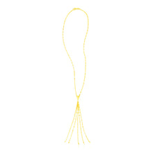 Load image into Gallery viewer, Yellow Gold 14k Five Strand Tassel Women&#39;s Lariat Necklace