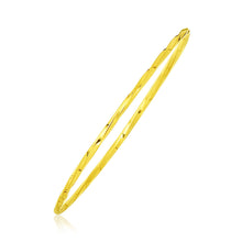 Load image into Gallery viewer, 14k Yellow Gold Thin Twisted Shiny Bangle