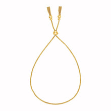 Load image into Gallery viewer, Yellow Gold 14k Women&#39;s Adjustable Bracelet with Chain Tassels