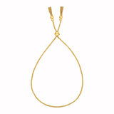 Yellow Gold 14k Women's Adjustable Bracelet with Chain Tassels