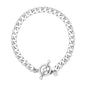 Sterling Silver Polished Wide Toggle Link Bracelet