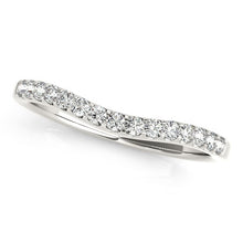Load image into Gallery viewer, White Gold 14k Round Pave Setting Curvy Diamond Wedding Ring