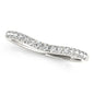 White Gold 14k Round Pave Setting Curvy Diamond Wedding Ring