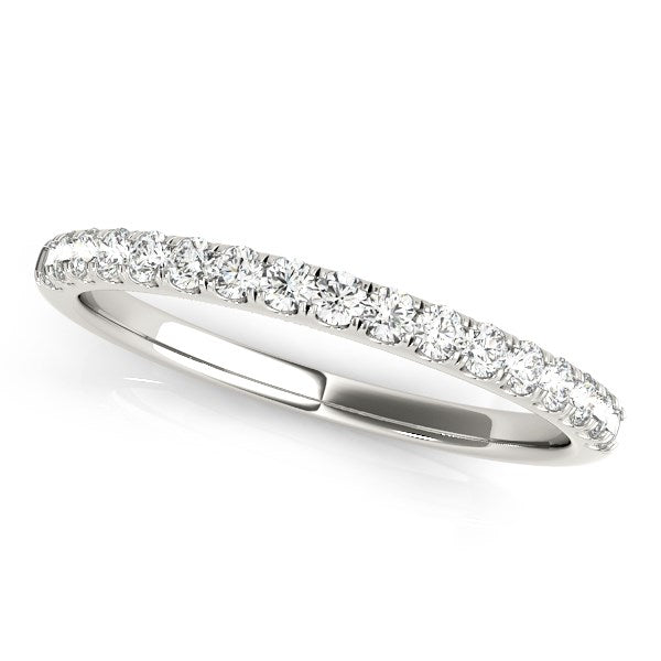 White Gold 14k Scallop Setting Diamond Wedding Ring