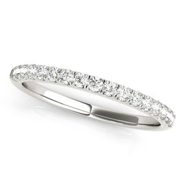 White Gold 14k Scallop Setting Diamond Wedding Ring