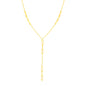 Yellow Gold 14k Women's Lariat Necklace with Paperclip Chain Stations